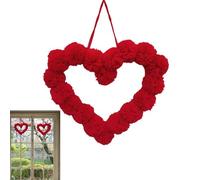 Ghirlanda di San , adorabile ghirlanda colorata a forma di cuore, ghirlanda artificiale per porta di San , decorazione per festival, ghirlanda romantica per luoghi d'amore per porte