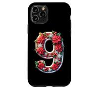 Ghirlanda di stelle di Natale numero nove allegria natalizia Custodia per iPhone 11 Pro