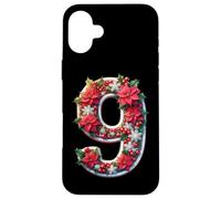 Ghirlanda di stelle di Natale numero nove allegria natalizia Custodia per iPhone 16 Plus
