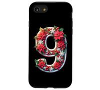 Ghirlanda di stelle di Natale numero nove allegria natalizia Custodia per iPhone SE (2020) / 7/8