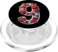Ghirlanda di stelle di Natale numero nove allegria natalizia PopSockets PopGrip per MagSafe