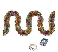 Ghirlanda Di Tinsel - Ghirlanda A LED TWOIL TWOT CHETTH CHROTH | Ghirlandas Di Tinsel Di Natalizio Con Decorazioni Per La Casa A Batteria, A Batteria Per Le Vacanze Invernali Event Per La Scuola Di