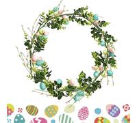 Ghirlanda di uova di Pasqua, 1,5 m, decorazione per la casa artificiale, ghirlanda per albero di Pasqua, per interni, casa, dormitorio, finestra, portico, vacanze, vacanze, foto