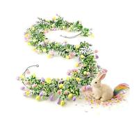 Ghirlanda di Uova di Pasqua 6,8 Piedi tralcio di eucalipto Artificiale con Uova Colorate, Decorazione Festiva Primaverile for la mensola del Camino(A)