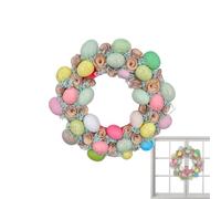 Ghirlanda di Uova di Pasqua - Decorazione Primaverile per Porta D'Ingresso, Ghirlande Rustiche con Uova Colorate Artificiali | Corona di Pasqua per La Porta, Ornamento Pasquale per Interni Ed Esterni