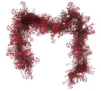 Ghirlanda di vite artificiale da 170 cm, per porta d'ingresso e parete, grande, decorazione per il Ringraziamento, Natale, matrimoni, feste, decorazione per la casa, viola (grande rosso)