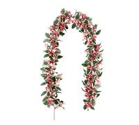 Ghirlanda di vite bacche rosa 180 cm per decorazione natalizia per interni ester