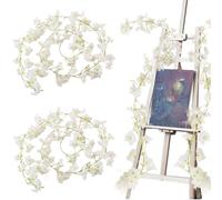 Ghirlanda di Vite Fiori di Ciliegio Artificiali,2 Pezzi 180cm Fiori di Ciliegio Artificiali,135 Fiori Ghirlanda di Fiori di Ciliegio per la Decor Della Festa Nuziale Nel Giardino di Casa(Bianco)