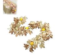 Ghirlanda di zucca, decorazione autunnale del Ringraziamento, 1,73 m, beve artificiali in foglia d'acero, ghirlande sospese, decorazioni autunnali per caminetti, veranda, decorazione da parete