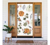 Ghirlanda di zucche autunnali con foglie decorative - Decorazioni per porte interne ed esterne, decorazioni primavera/estate/autunno/inverno, decorazioni natalizie per Halloween