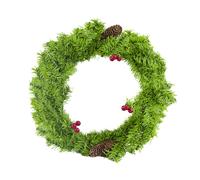 Ghirlanda Dietroporta Tonda Natalizia con Bacche e Pigne Decoro di Natale