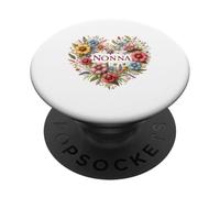 Ghirlanda floreale colorata con design italiano di anziani PopSockets PopGrip Adesivo