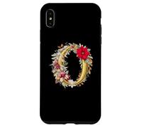 Ghirlanda Floreale Di Natale Con Poinsettia E Bacche Custodia per iPhone XS Max