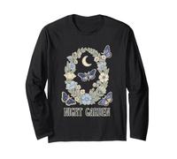 Ghirlanda Floreale Night Garden Moth Moon Celestial Botanical Na Maglia a Manica