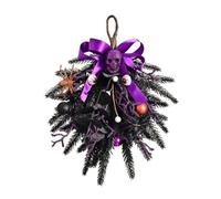 Ghirlanda Halloween Gotica Ghirlanda, Ghirlanda Di Halloween Con Teschio Centrale E Ragnatela, Stile Europeo, Decorazione Festiva