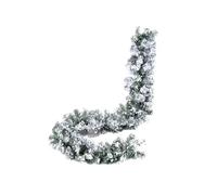 Ghirlanda INNEVATO VERDE Tralcio 270 cm Ramo Floccato effetto neve Rami di Pino Corona Natalizia ALBERO ADDOBBI DECORAZIONI Boa Fuoriporta di Natale