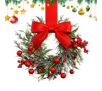 Ghirlanda Invernale - Corona Brillante Papillon Dorata | Accessorio Ornamentale Ufficio Finestra ricevimento Evento Celebrazione Atmosfera familiare Accogliente Fascino