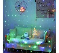 Ghirlanda LED 220V 3M a tenda 16 pendenti 320led 220V IP44 Multicolore Natale