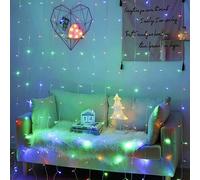 Ghirlanda LED 220V 3M a tenda 16 pendenti 320led IP44 Multicolor