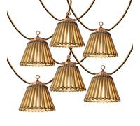 Ghirlanda luminosa a energia solare e su rete collegabile in corda, 20 lampadine trasparenti LED bianco caldo dimmerabile NATURA LIGHT HYBRID, 13 m