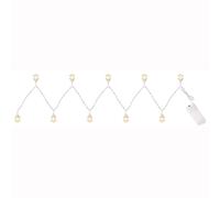 Ghirlanda luminosa a LED 4x, design a diamanti, alimentata a batterie, lunghezza 120 cm