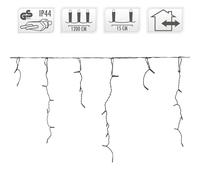 Ghirlanda luminosa con LED bianco caldo/bianco freddo decorazione natalizia IP44