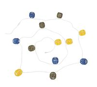 Ghirlanda luminosa da esterno tricolore 12 LED lung. 915 cm