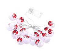 Ghirlanda luminosa di occhi decorativi per Halloween, ghirlanda di illuminazione decorativa per occhi, decorazione esterna alimentata da batterie, per patio, finestra, giardino, recinzione, parete