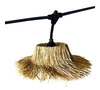 Ghirlanda luminosa esterna collegabile 27 m con 42 lampadine LED filamento E27 bianco caldo TAHITI LIGHT Paralume in paglia Bohemien