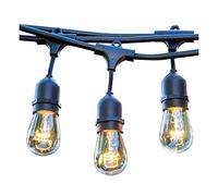 Ghirlanda luminosa esterna collegabile 34 m con 80 lampadine LED filamento E27 bianco caldo MAFY LIGHT