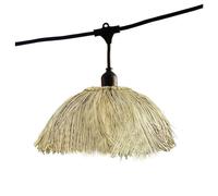 Ghirlanda luminosa esterna collegabile 6 m con 7 lampadine LED filamento E27 bianco caldo HAVANA STRING LIGHT Paralume in paglia bohémien