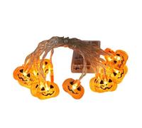Ghirlanda luminosa Halloween all'aperto | Luci arancioni decorative per feste di Halloween, decorazioni a batteria per pareti finestre e patio interno