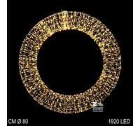 GHIRLANDA LUMINOSA NATALIZIA 1920 LED LUCE BIANCO CALDO D.80 CM ART. 05179