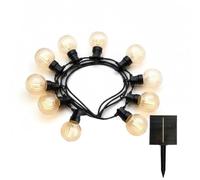 Ghirlanda luminosa solare collegabile 10 lampadine LED bianco caldo dimmerabile BAMBY LIGHT 8m
