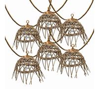 Ghirlanda luminosa solare e su settore collegabile in corda, 20 lampadine trasparenti LED bianco caldo dimmerabile MINI HAWAI LIGHT HYBRID, 13 m