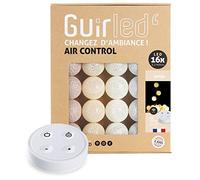 Ghirlanda luminoso a LED per batuffoli di cotone USB - Telecomando wireless - Luce notturna per bambini 2h - Adattatore di alimentazione doppio USB 2A incluso - 4 intensità - 16 sfere 3,2 m - Cotone