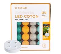 Ghirlanda luminoso a LED per batuffoli di cotone USB - Telecomando wireless - Luce notturna per bambini 2h - Adattatore di alimentazione doppio USB 2A incluso - 4 intensità - 32 sfere 4,8 m - Emisfero