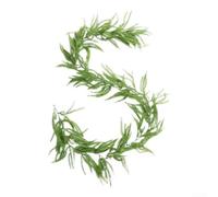 Ghirlanda Natale Sintetica 1.8m Texture Realistica per verde | Plastica morbida , non si secca, nessun appassimento, durata anni, uso interno ed esterno