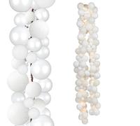Ghirlanda Natalizia 142 Palline Natale 180cm Festone con LED Natalizio Bianco