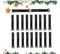 Ghirlanda natalizia - 20 cinghie decorative regolabili per ghirlande, ringhiere, recinzioni, mantelli, casa, ufficio, scuola, fattoria, accessorio decorativo per vacanze, chiusura riutilizzabile, da