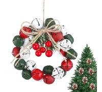 Ghirlanda Natalizia 6,3cm, Ghirlanda Vintage Con Campane E Bacche Per Decorazione L'albero Di Natale, Decorazione Invernale Da Appendere A Parete, Finestra, caminos, Porta, Tavolo, Albero