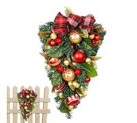 Ghirlanda Natalizia A Forma Di Goccia, Ghirlanda Di Natale, 50 * 30 Cm Ghirlande Da Decorare, Ghirlanda Natalizia Fuori Porta, Christmas Garland Decorazioni Natalizie Per caminos Porta Ingresso