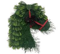 Ghirlanda natalizia a forma di testa di cavallo, da appendere alla porta d'ingresso, da appendere alla porta d'ingresso, per Natale, casa, casa, casa, casa, fattoria, decorazione a forma di testa di