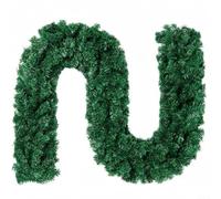 Ghirlanda natalizia artificiale da 270 cm, con 200 punte realistiche, design flessibile in PVC per decorazioni per feste ed eventi, adatta per uso interno ed esterno (A)