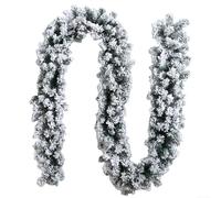 Ghirlanda natalizia artificiale da 270 cm, con 200 punte realistiche, design flessibile in PVC per decorazioni per feste ed eventi, adatta per uso interno ed esterno (B)