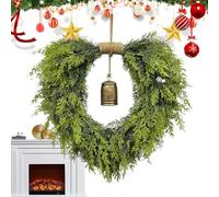 Ghirlanda natalizia artificiale, decorazione decorativa per porta, decorazione stagionale da appendere, decorazione realistica per pareti, portico, tavolo, camino, interni ed esterni, celebrazioni