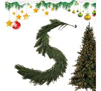 Ghirlanda natalizia artificiale, lunga 180 cm, struttura in materiale PE, verde stagionale con look realistico, decorazione per le vacanze per casa, finestra, e illuminazione per interni