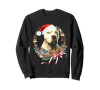 Ghirlanda natalizia bianca con cane pitbull, The Soul Keeper Felpa