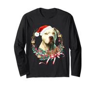 Ghirlanda natalizia bianca con cane pitbull, The Soul Keeper Maglia a Manica