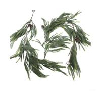 Ghirlanda Natalizia con Bacche Rosse 165cm Realistica(B) | Bacche rosse vivaci, aspetto realistico, per ideale per alberi, camini, tavoli, festosa